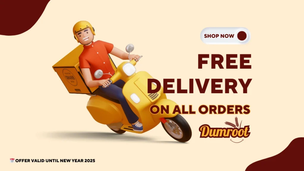 Free Delivery On All Orders at Dumroot Shop New year 2025